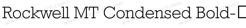 Rockwell MT Condensed Bold字体转换